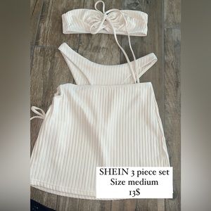 Three piece SHEIN bikini set, color is nude,